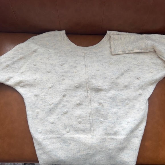 WILLIAM RAST KNIT POPCORN BOBBLE POM IVORY/CREAM SWEATER SIZE M - Picture 7 of 8